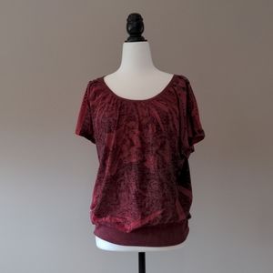 Red Floral Detail Shirt